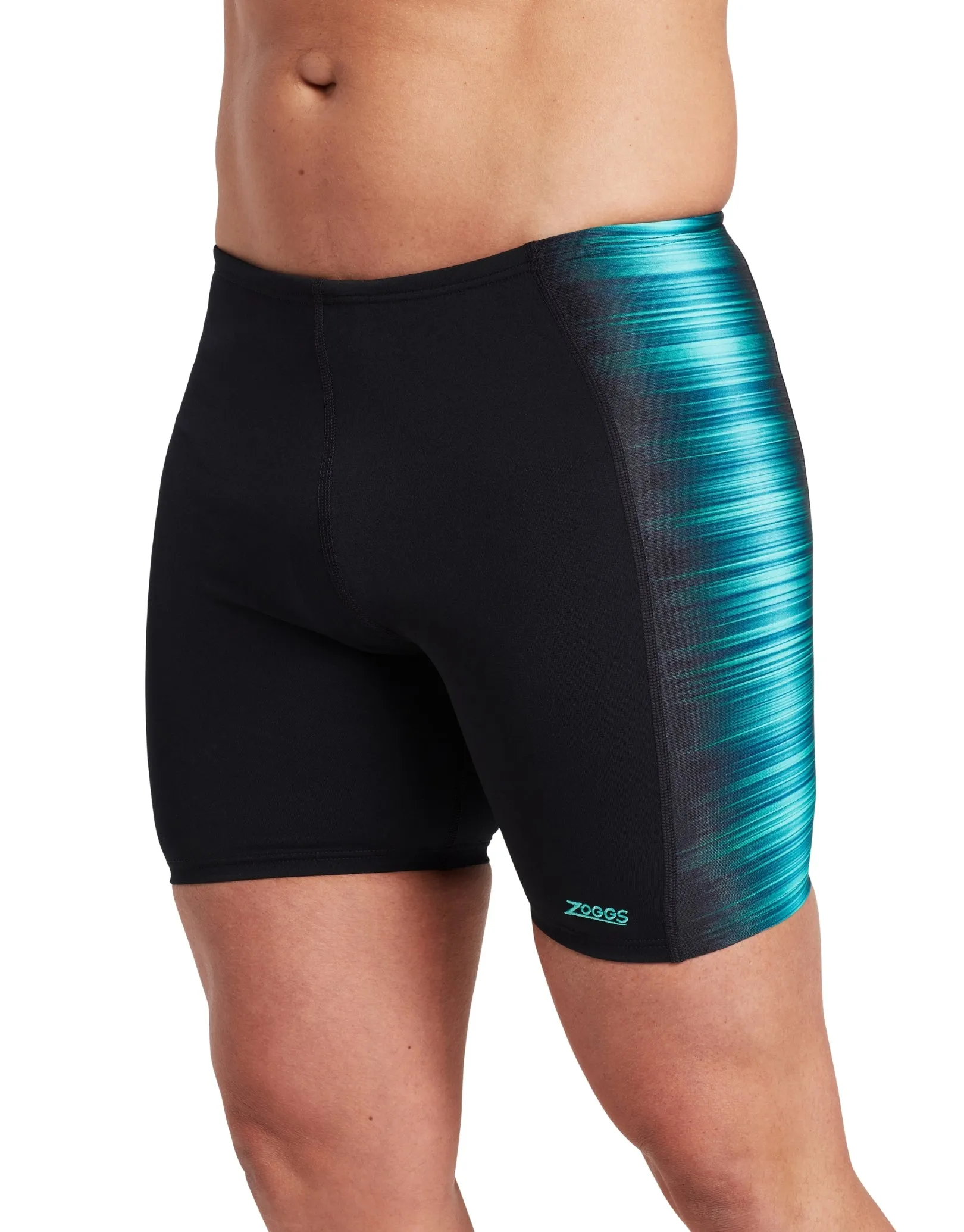 Pipeline Panelled Mid Swim Jammer - Black/Blues