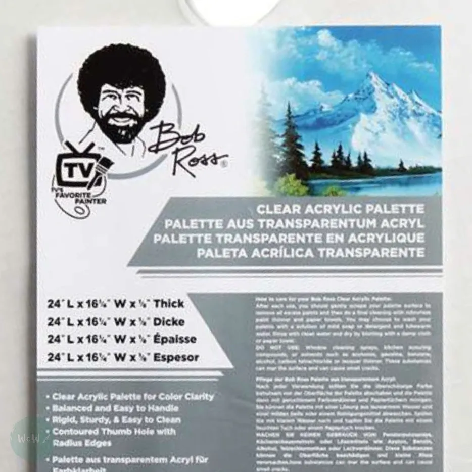 Plastic Palette- BOB ROSS Clear 24 X 16.25" (61 x 41cm)