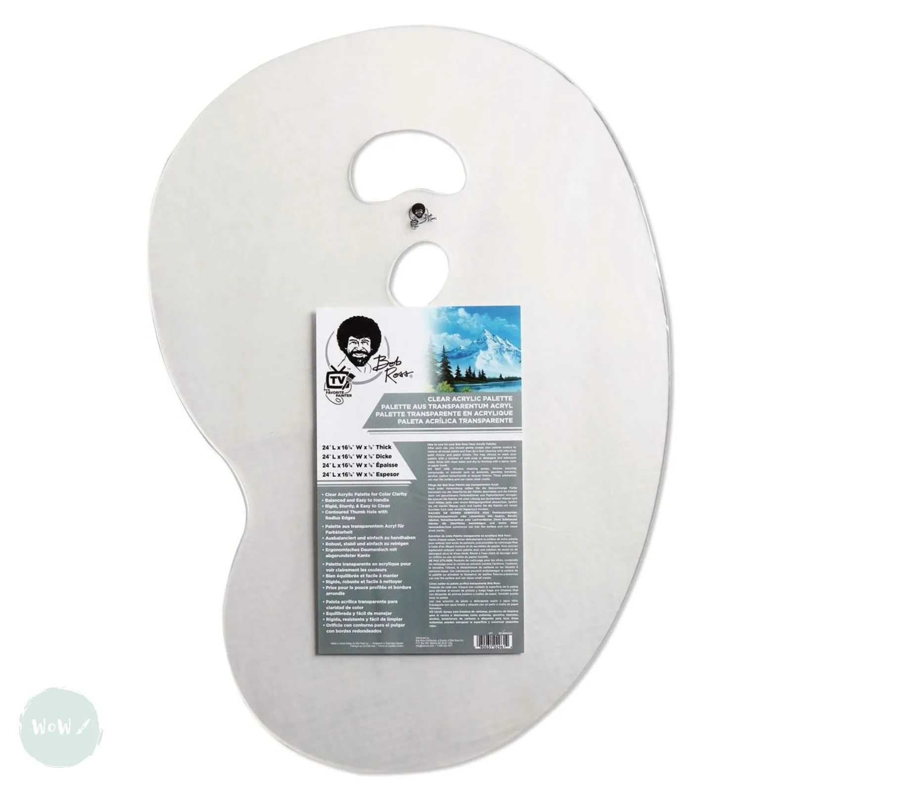 Plastic Palette- BOB ROSS Clear 24 X 16.25" (61 x 41cm)