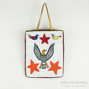 Plateau Beaded Bag with Eagle and Stars
