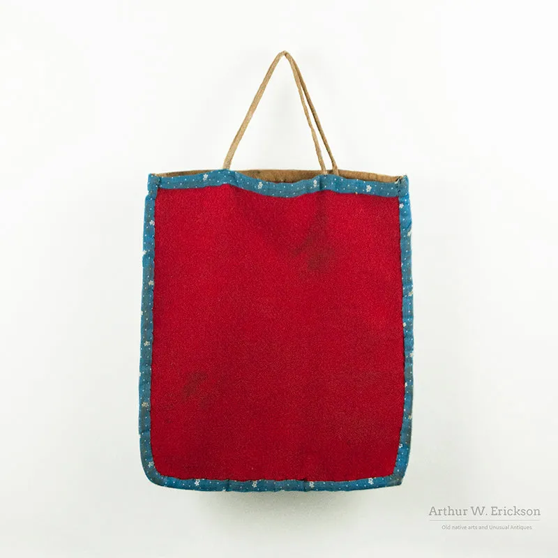 Plateau Beaded Bag with Flower and Whirling Log Design