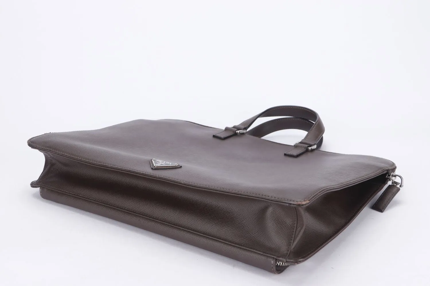 Prada Saffiano Travel Caffe Briefcase (VR0023), with Card, no Dust Cover