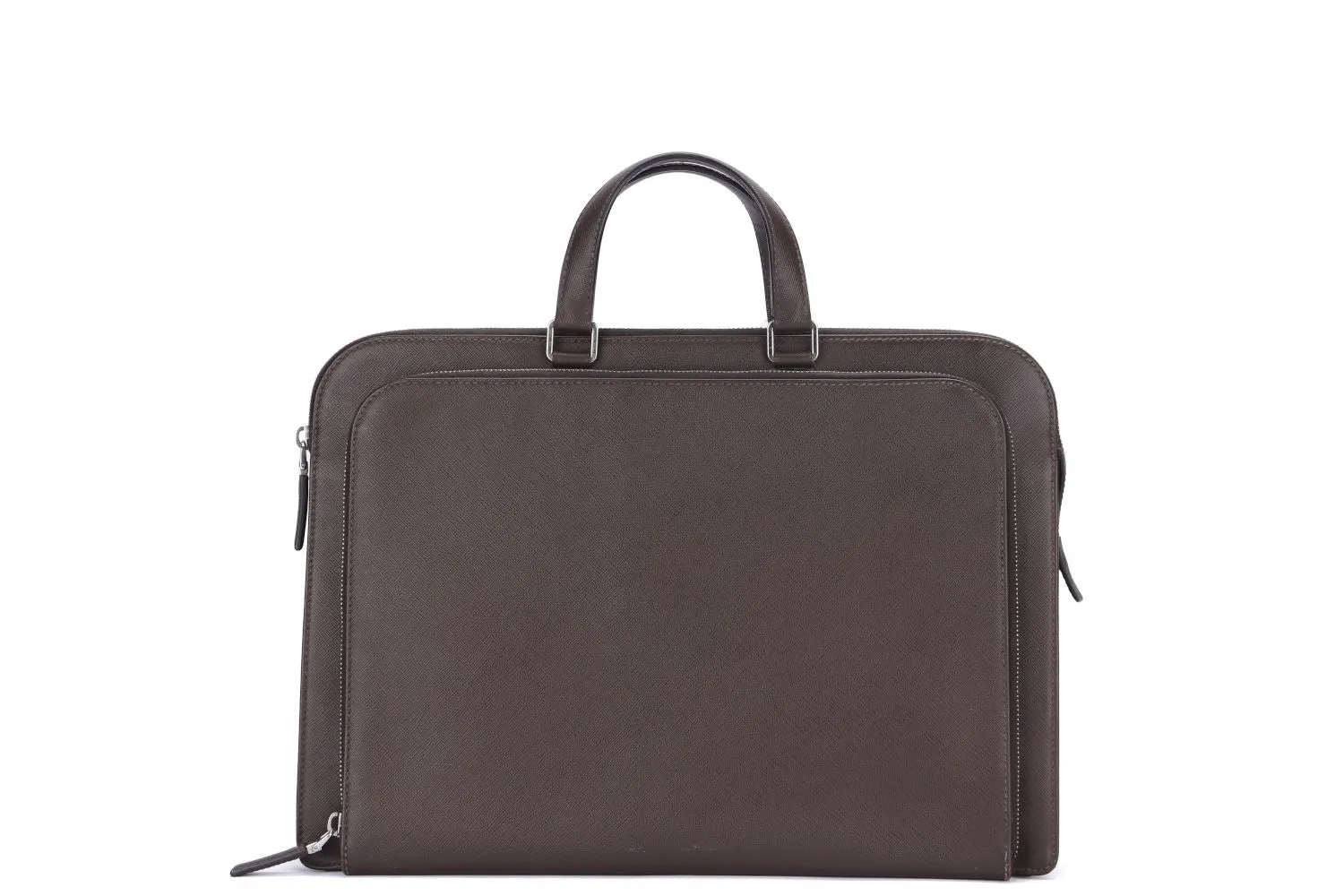 Prada Saffiano Travel Caffe Briefcase (VR0023), with Card, no Dust Cover