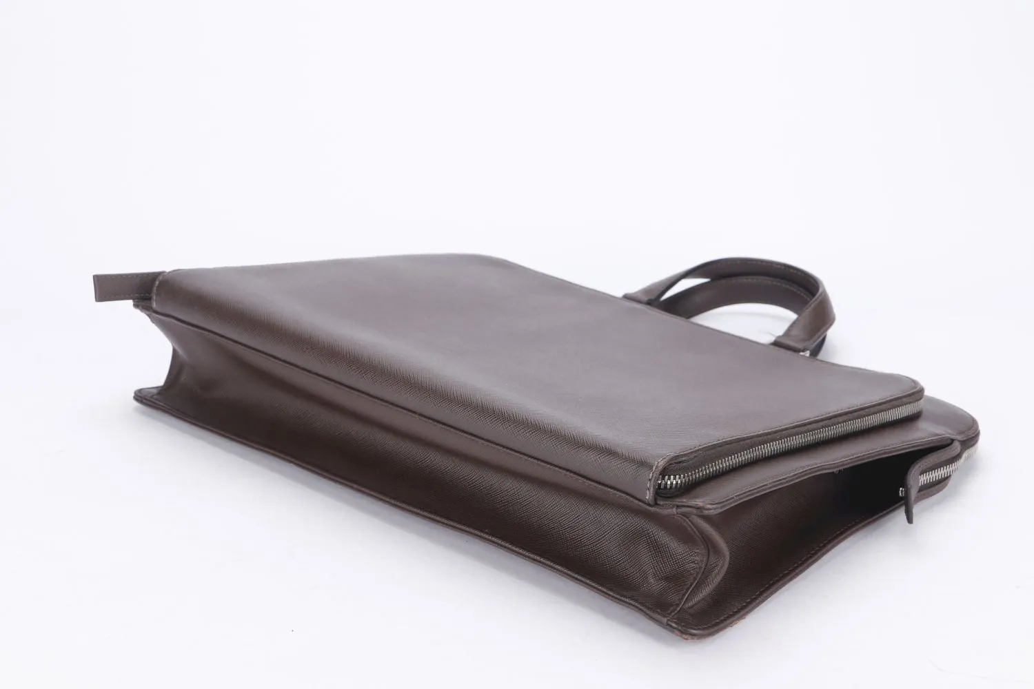 Prada Saffiano Travel Caffe Briefcase (VR0023), with Card, no Dust Cover