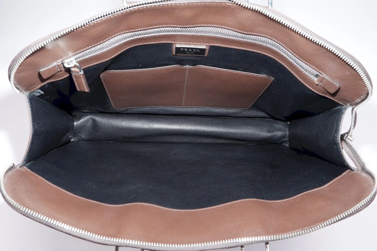 Prada Saffiano Travel Caffe Briefcase (VR0023), with Card, no Dust Cover