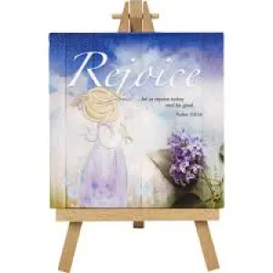 Precious Moments “Rejoice” Home Decor Canvas with Easel