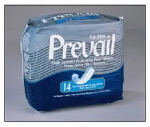PrevailÂ® Male Guards Extra Absorbency Size: 6" x 13" 14/Bag