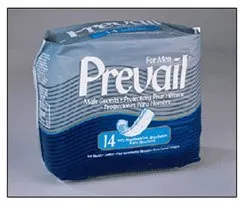 PrevailÂ® Male Guards Extra Absorbency Size: 6" x 13" 14/Bag