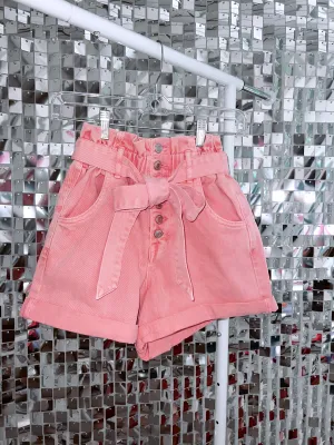 Princess Pink Paper Bag Shorts