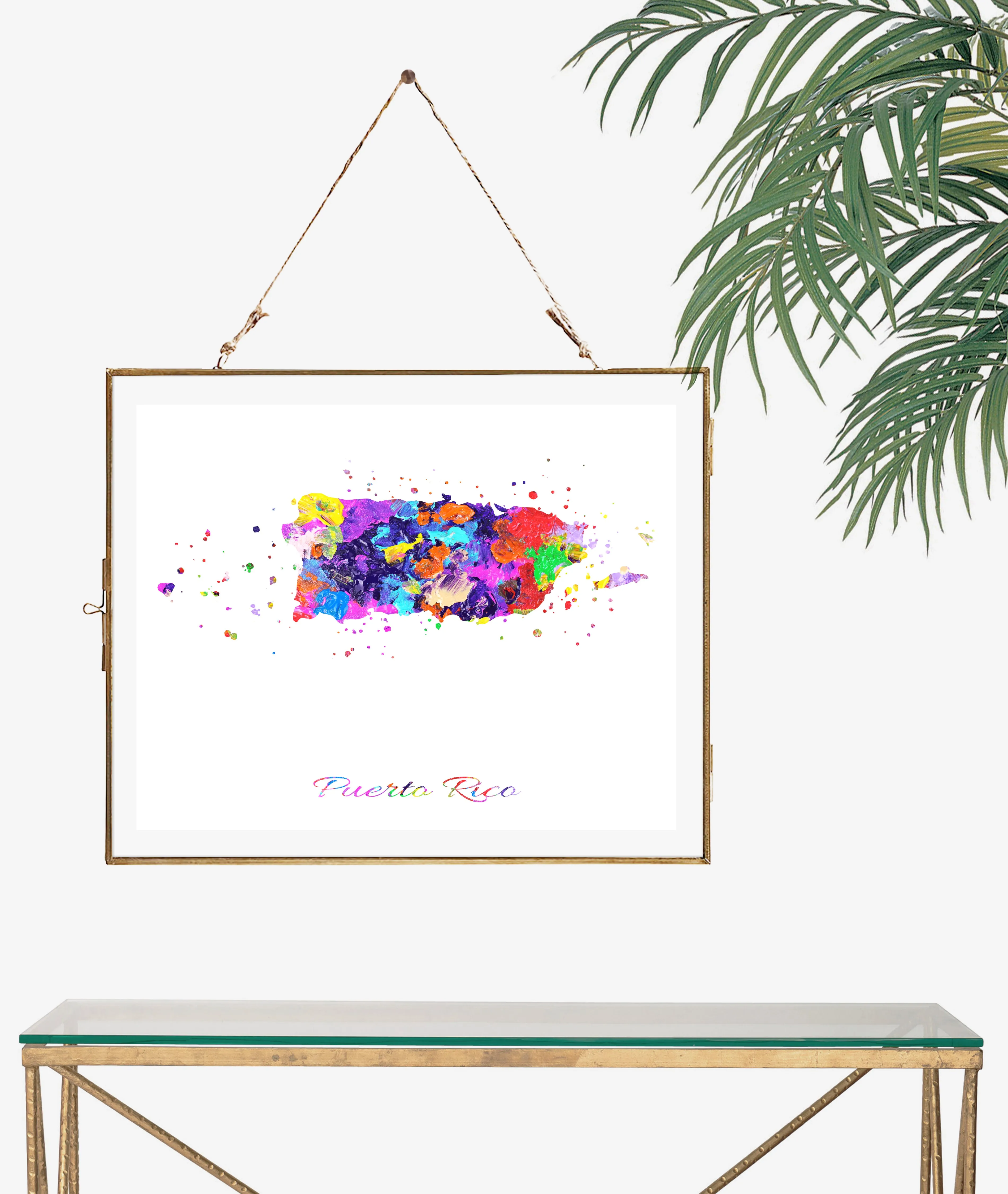 Puerto Rico Map Art Print - Unframed