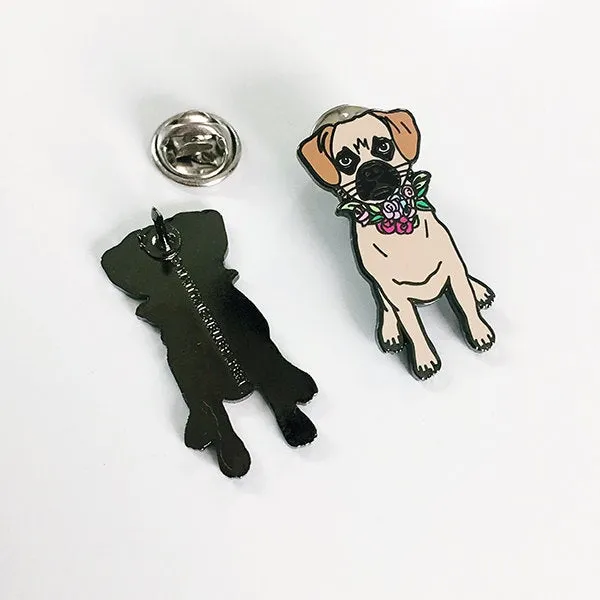 Puggle Enamel Pin