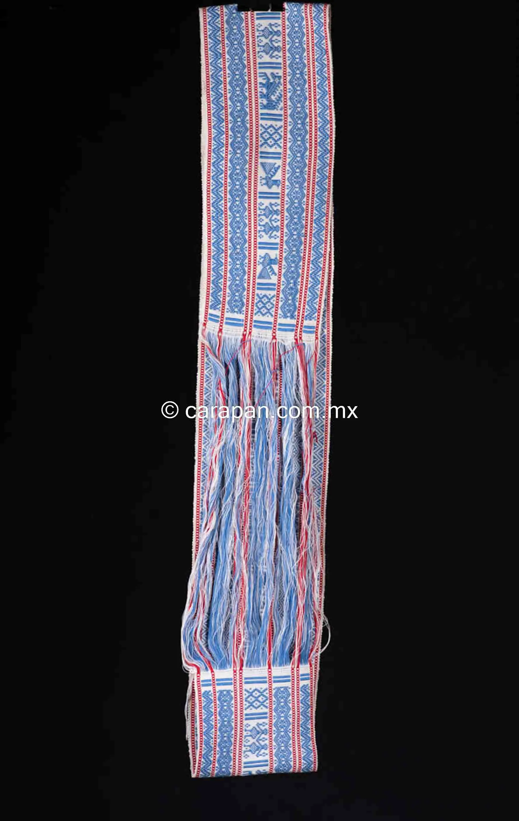 Purepecha Indigenous Belt Award Winning Textile Art Back Strap Loomed