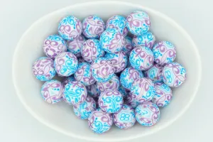 Purple & Blue Swirl (12mm & 15mm)