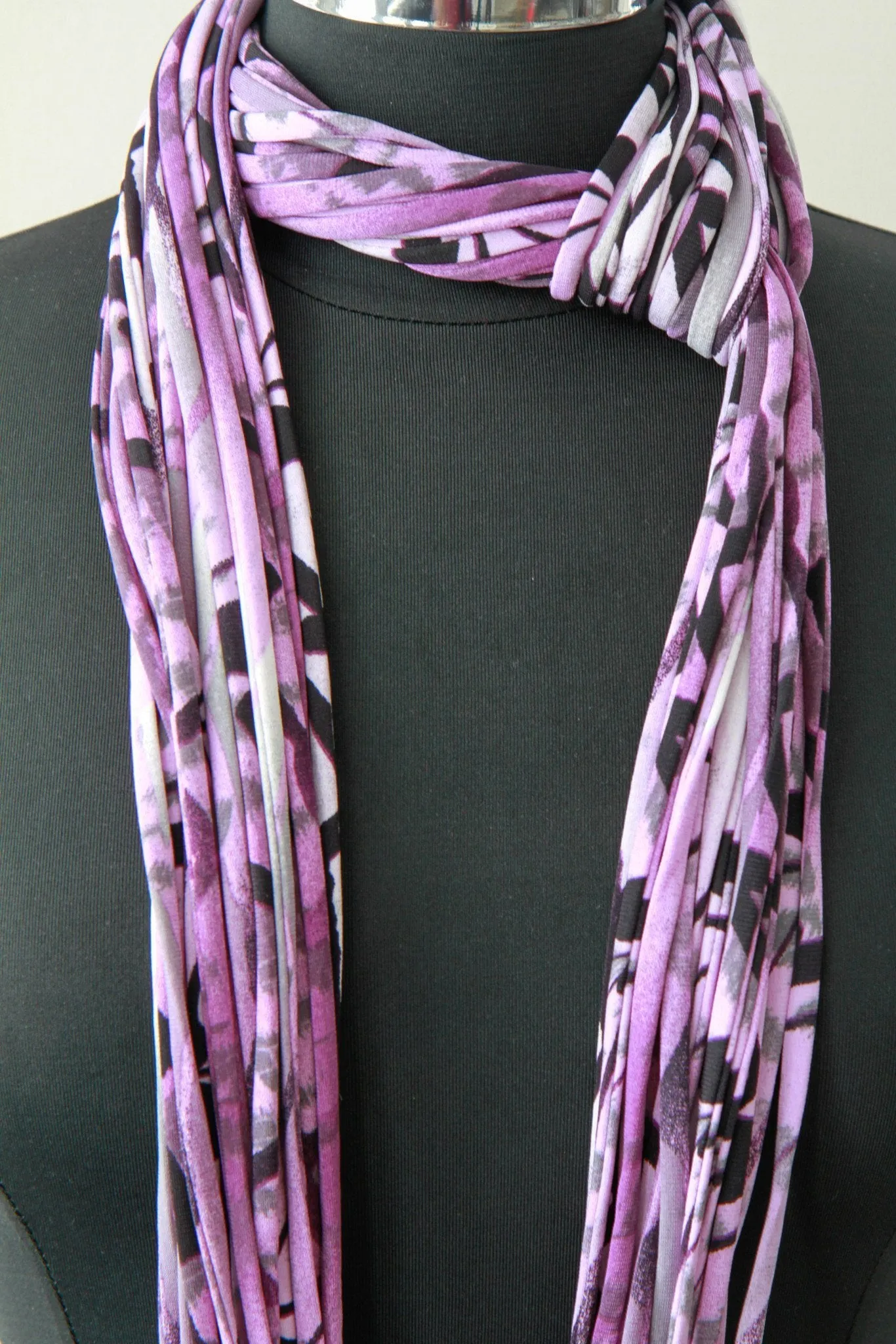 Purple Gray Infinity Scarf 'Sunday Best'
