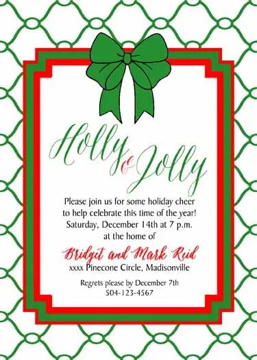 QUAD AND MOD CHRISTMAS CUSTOM INVITATION
