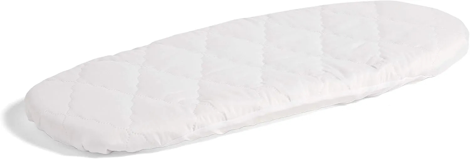Quilted Anti-Allergy Moses Basket Mattress Protector - White