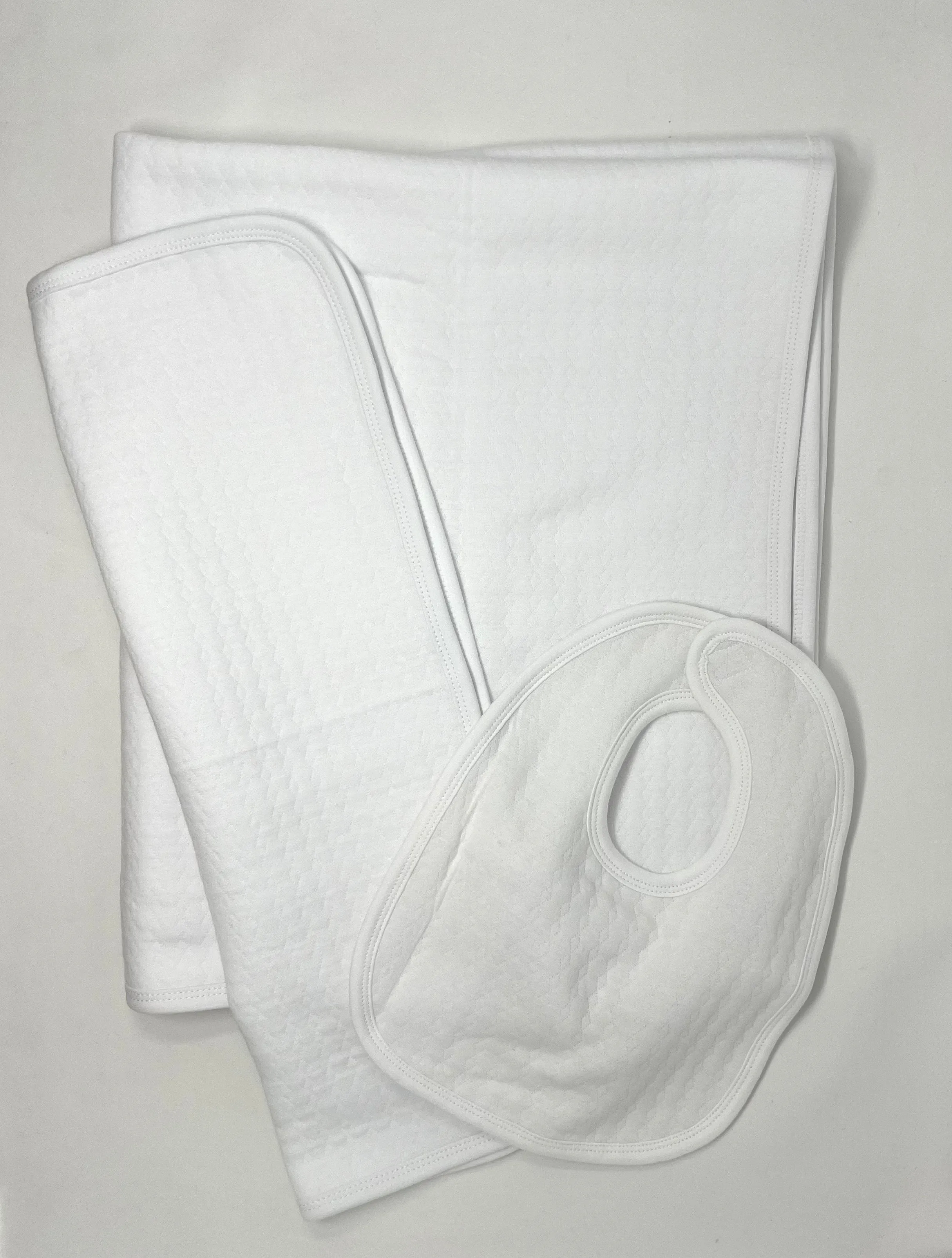 Quilted Bib - White