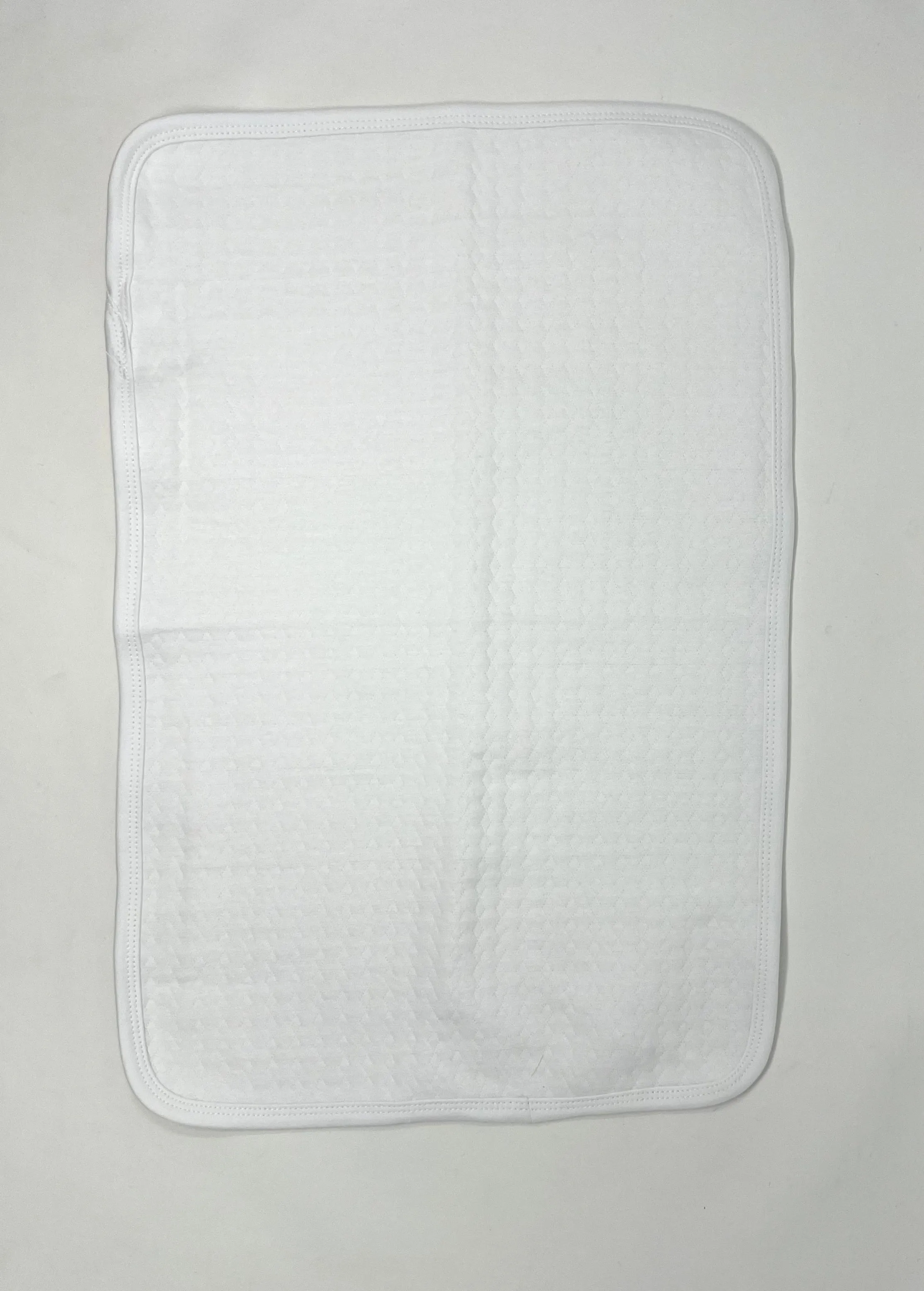 Quilted Burp Cloth - White