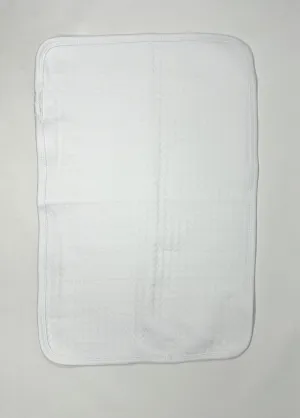 Quilted Burp Cloth - White