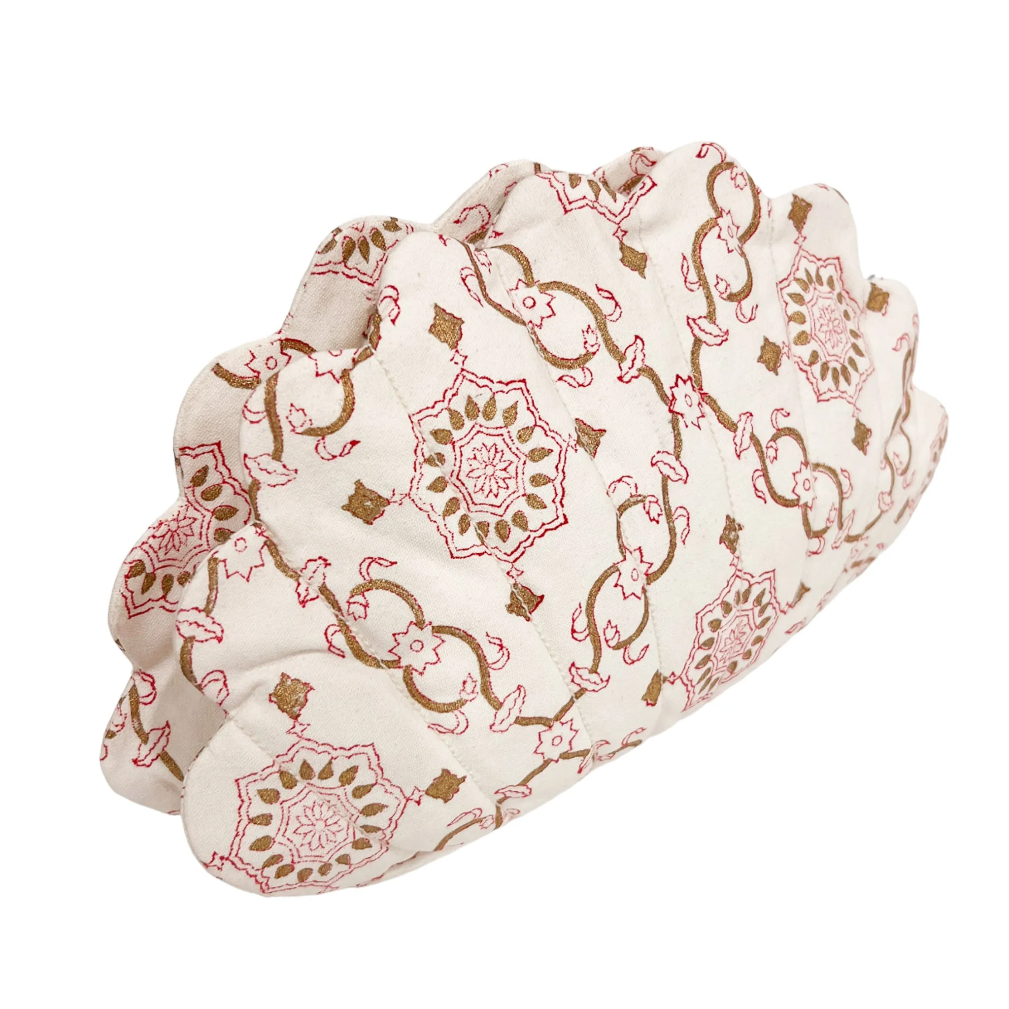 Quilted Clamshell Clutch