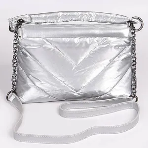 Quilted Crossbody - Silver