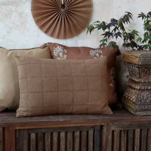 Quilted Cushion | Nutmeg Brown