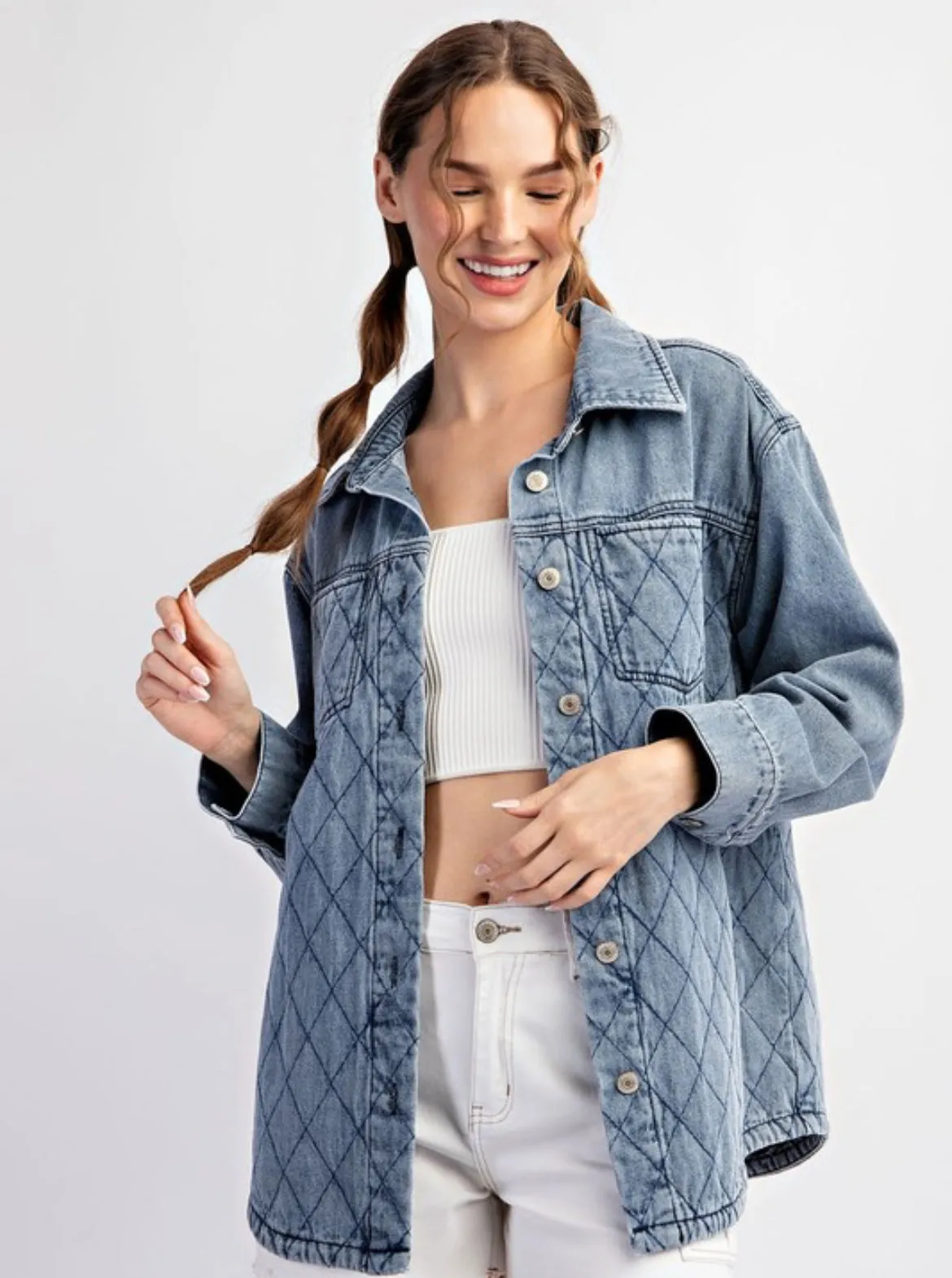 Quilted Denim Jacket