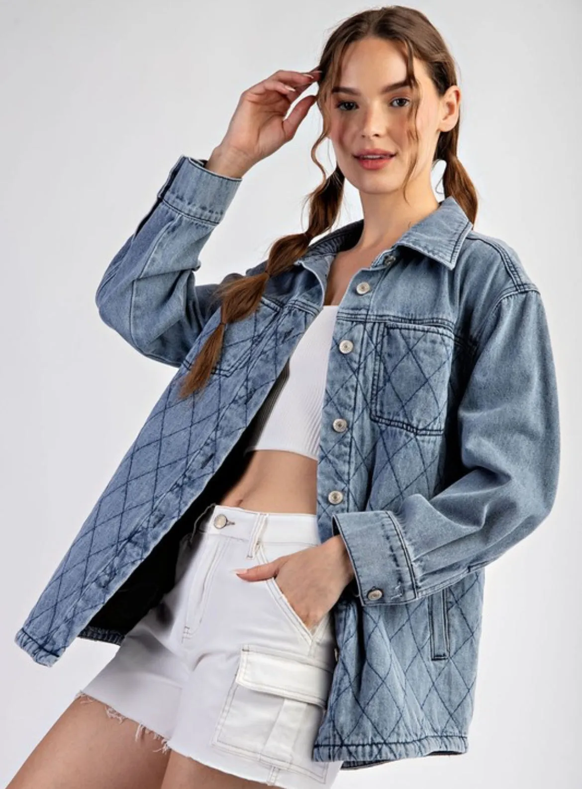Quilted Denim Jacket