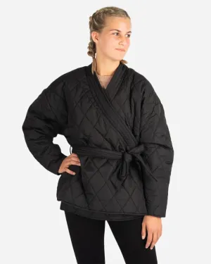 Quilted Kimono Jacket - Black