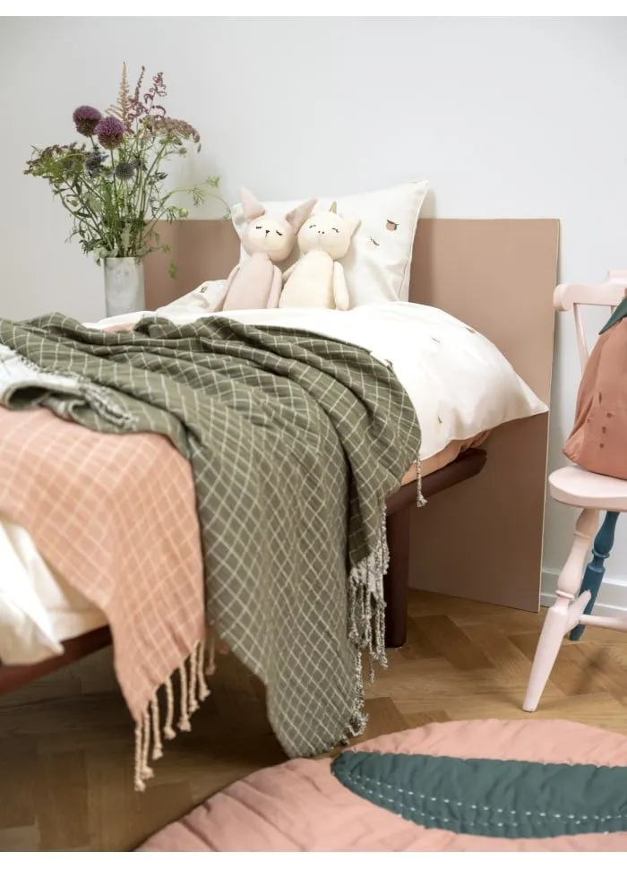 Quilted Peach Blanket by Fabelab