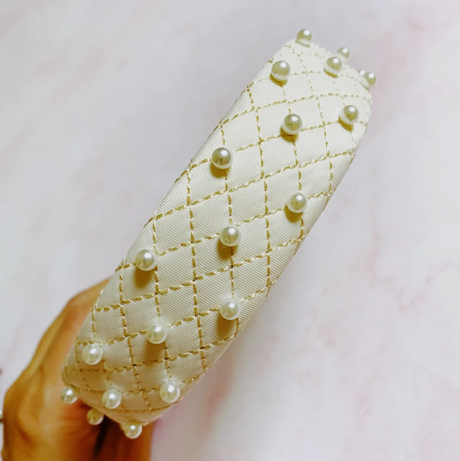 Quilted Pearl Headband