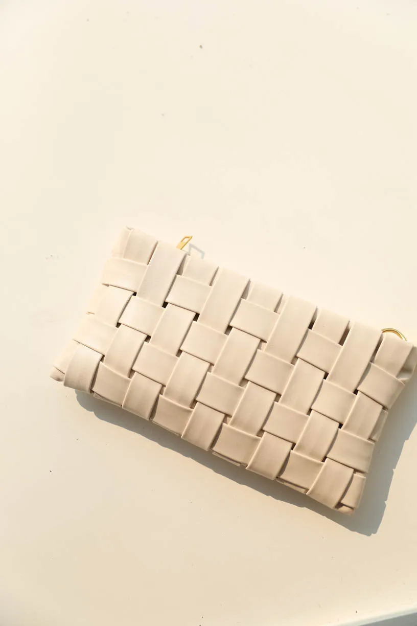 Quilted Weaved Crossbody Clutch