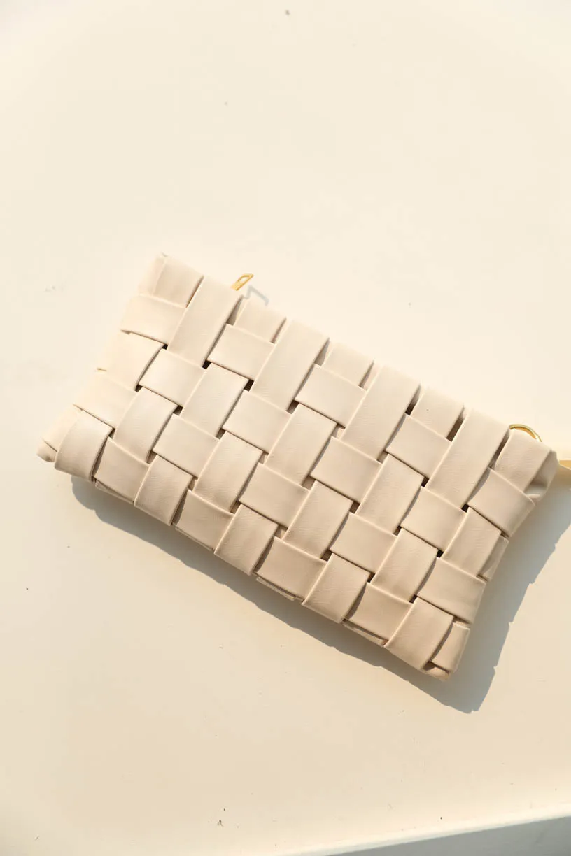 Quilted Weaved Crossbody Clutch