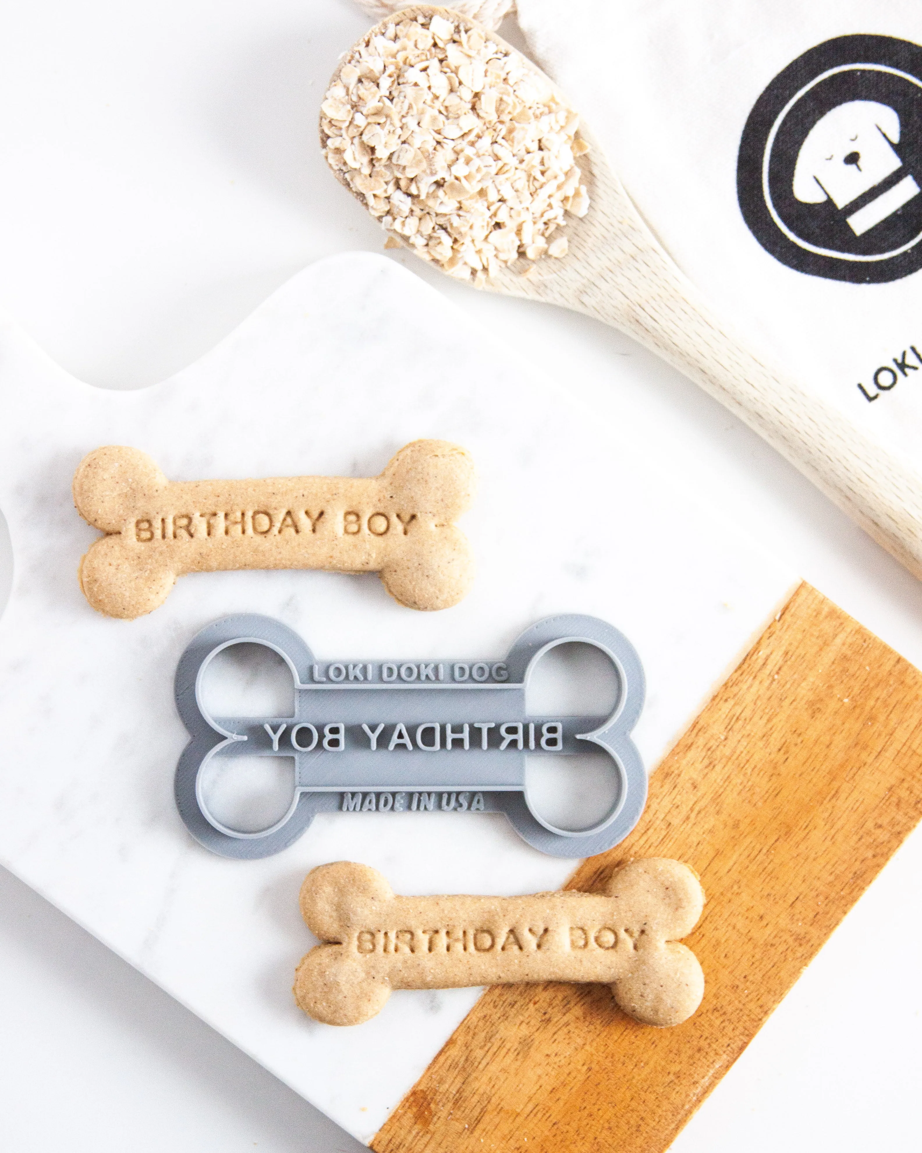 "Birthday Girl" & "Birthday Boy" Bone Shaped Dog Cookie Cutter