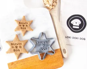 "Deputy Dog" Sheriff Badge Shaped Cookie Cutter