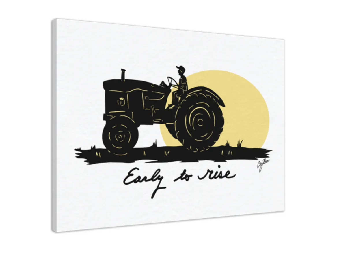 "Early To Rise" Canvas
