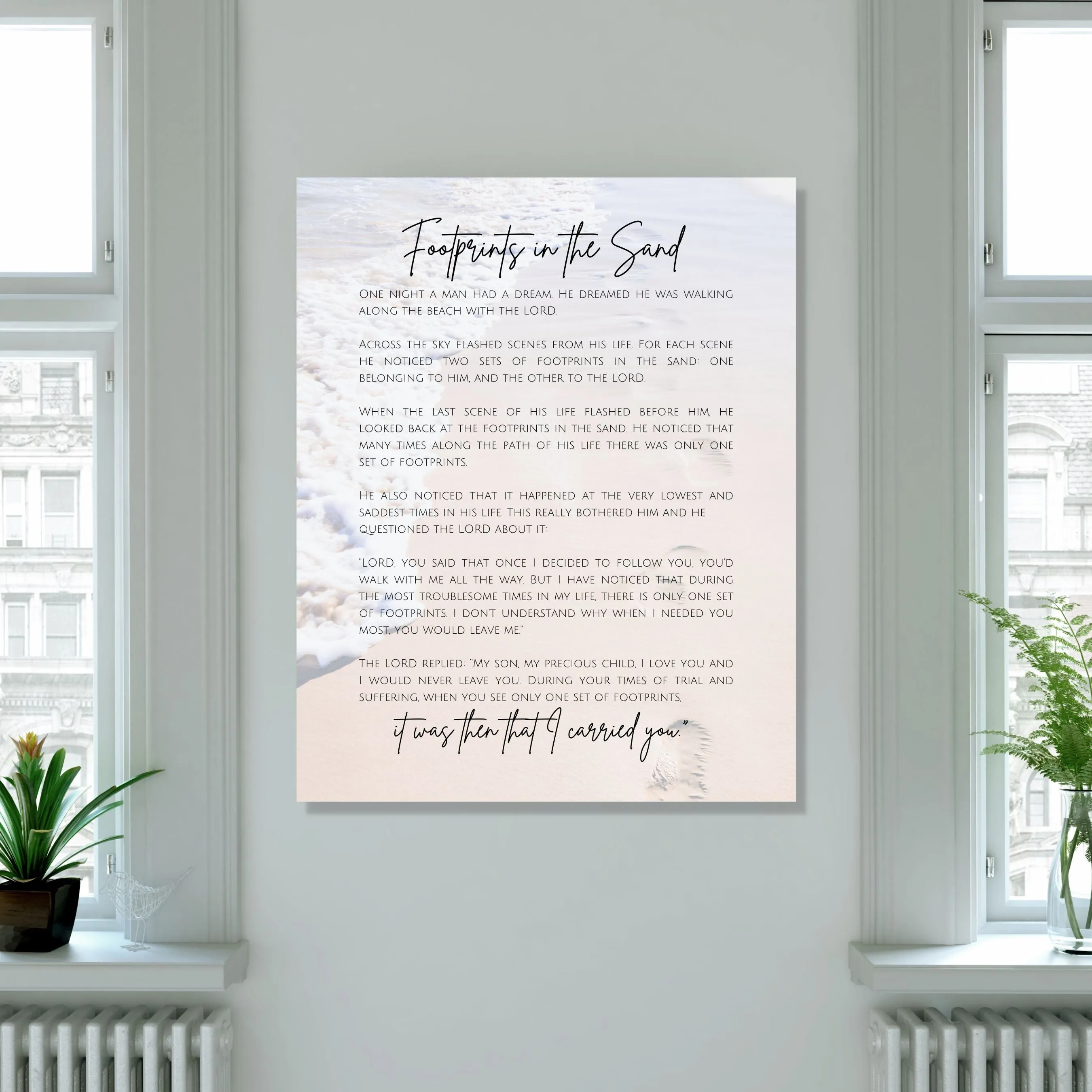 "Footprints in the Sand" Canvas Wall Art