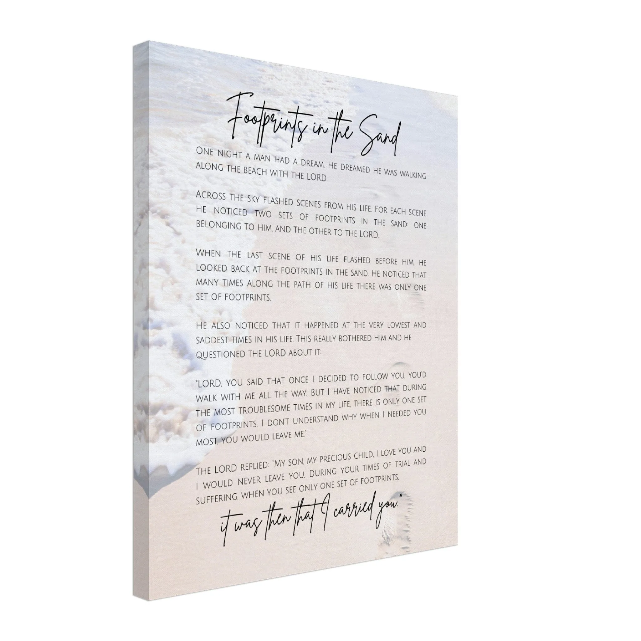"Footprints in the Sand" Canvas Wall Art