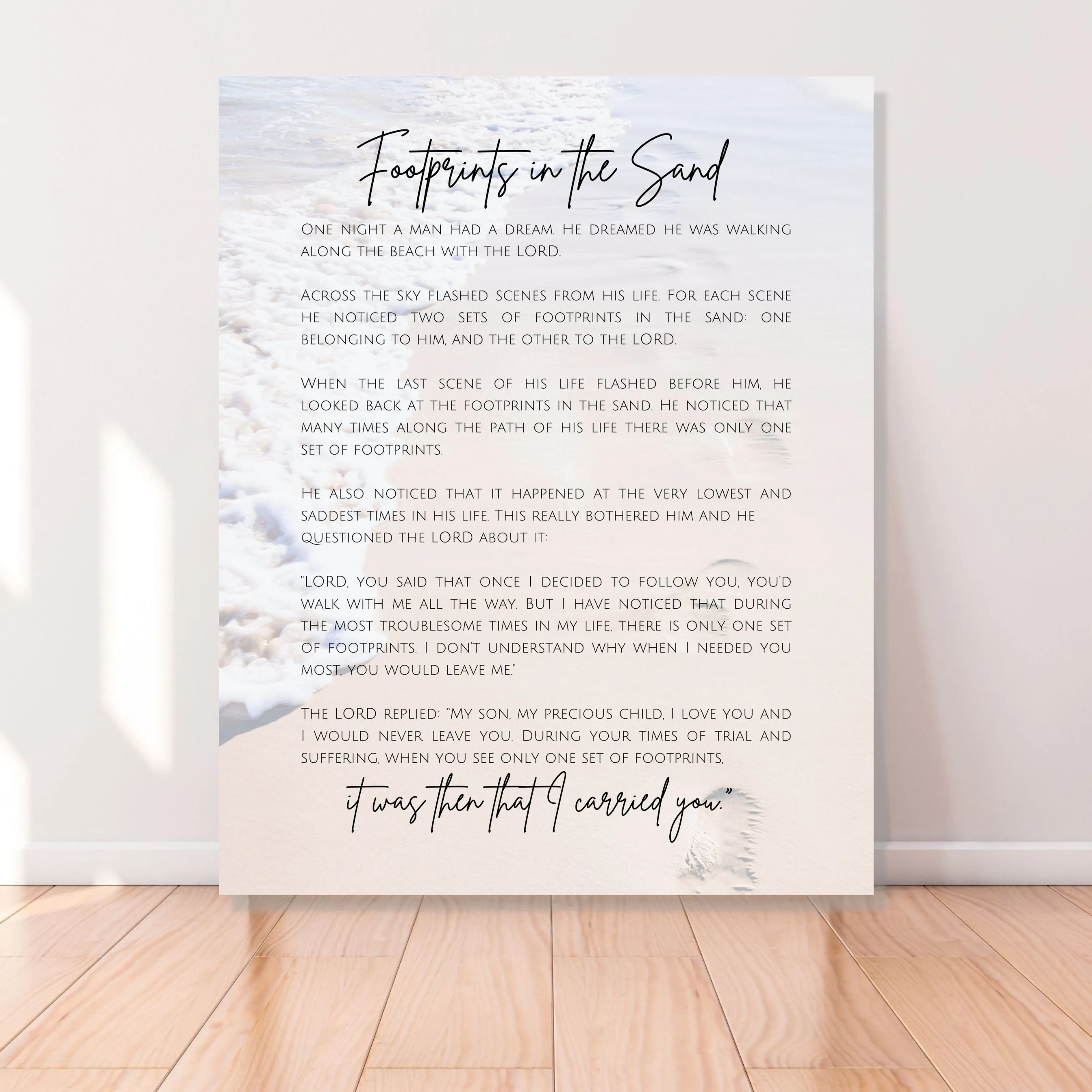 "Footprints in the Sand" Canvas Wall Art