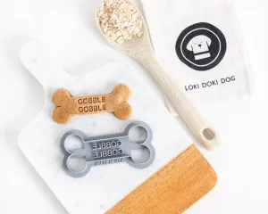 "Gobble Gobble" Bone Shaped Dog Biscuit Cookie Cutter