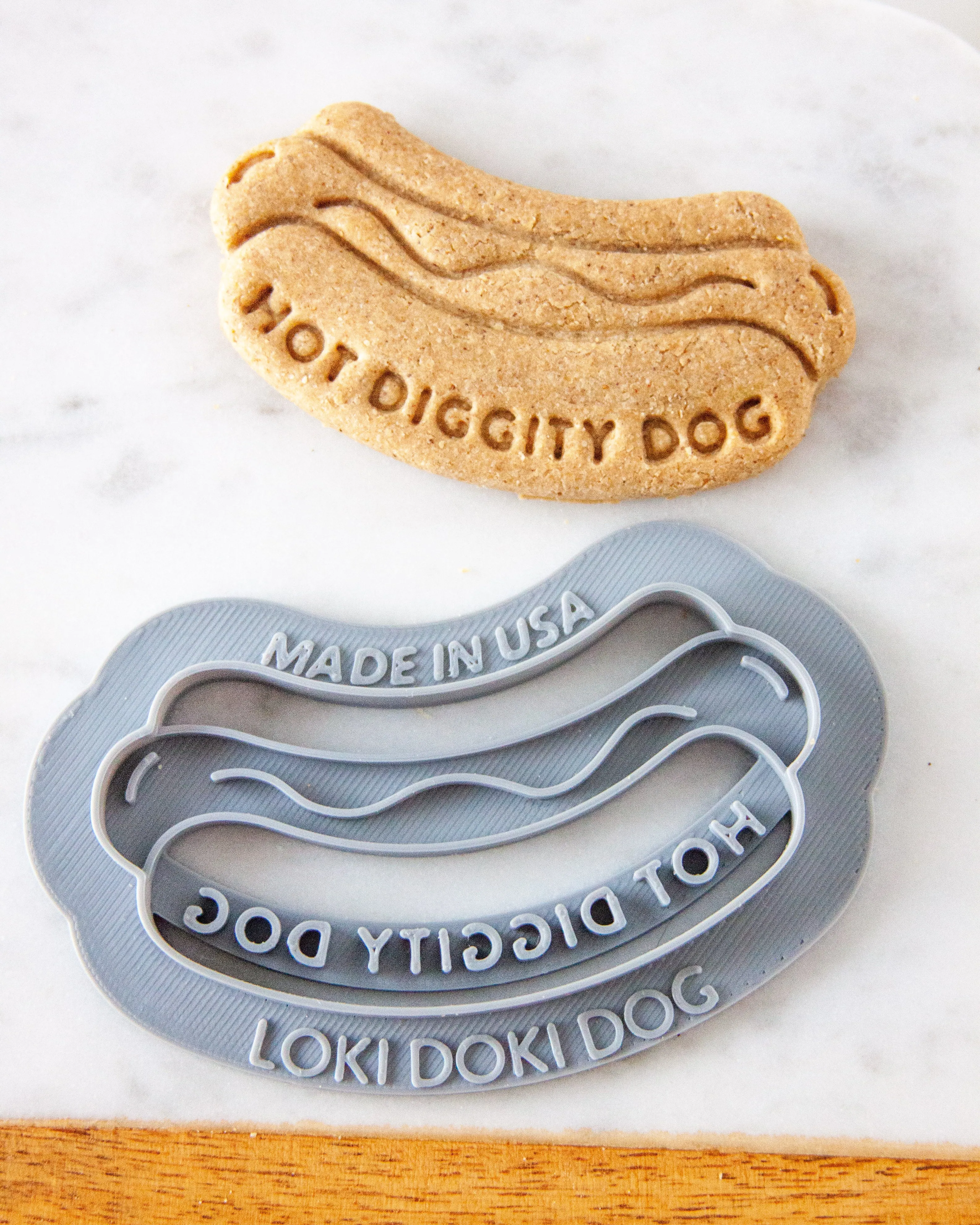 "Hot Diggity Dog", Hot Dog Shaped Cookie Cutter