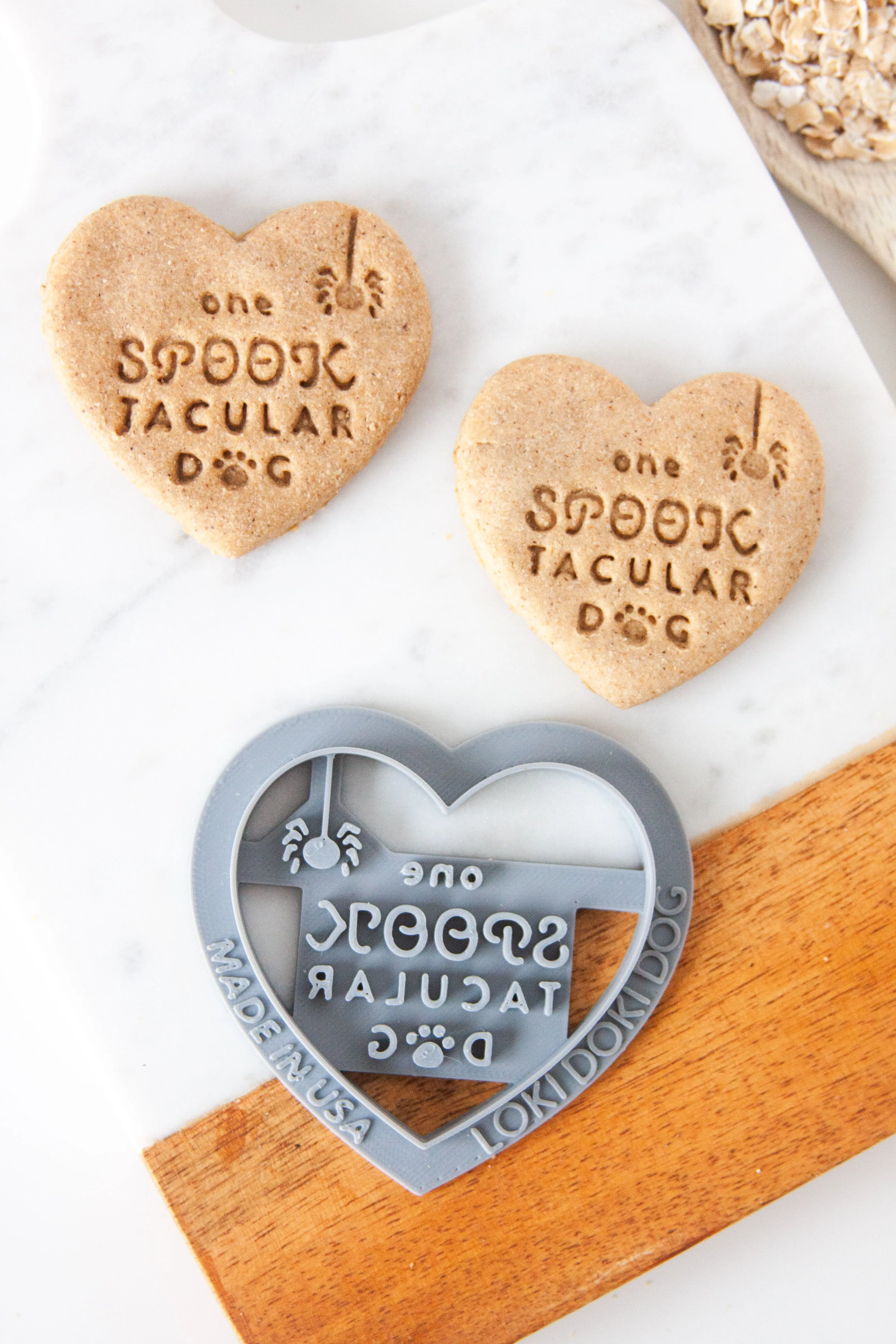 "One Spooktacular Dog" Heart Shape Dog Biscuit Cookie Cutter