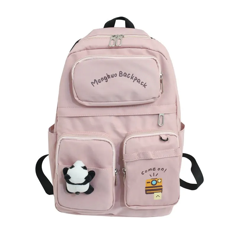 "PINK / BLACK / WHITE" BACKPACK（Gift Panda pendant） N082409