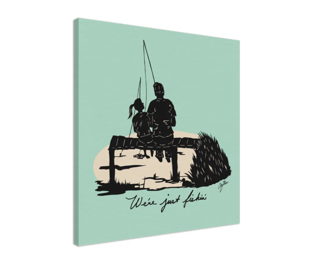 "We're Just Fishin" Canvas