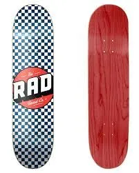 Rad Checker Skateboard Deck Navy/White 8.25"