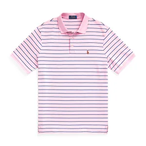 Ralph Lauren - Custom Slim Fit Striped Polo Shirt in Pink/Navy