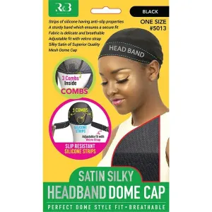 R&B Collection Satin Silky Headband Dome Wig Cap(#5013) - (C)