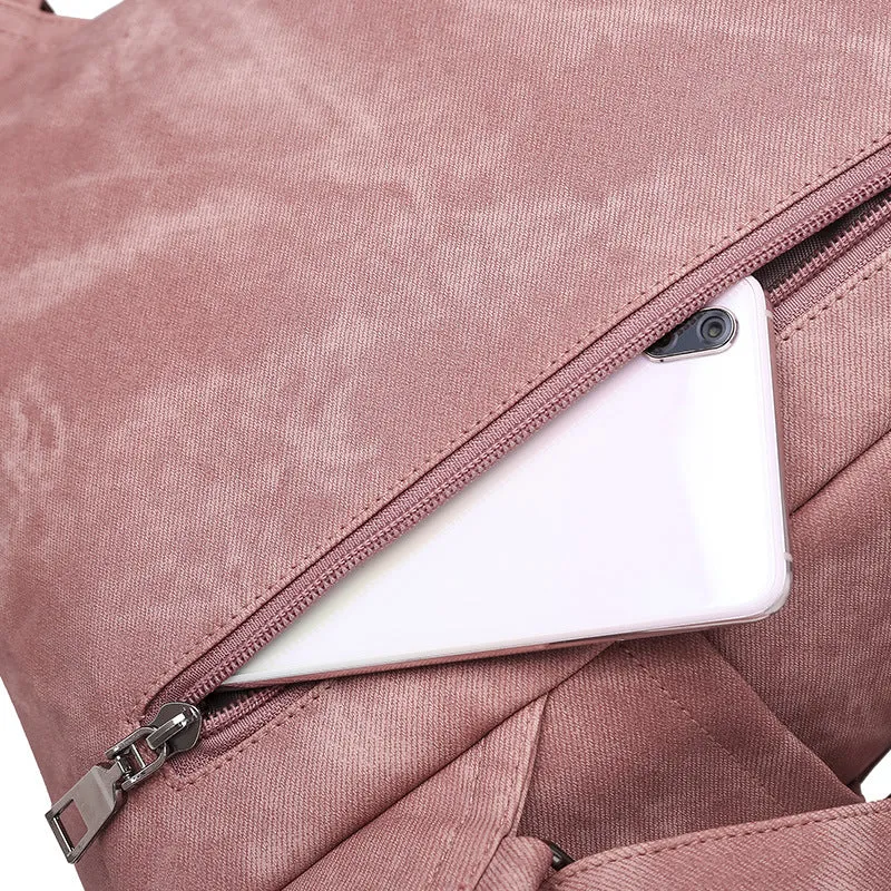 Retro Solid Color Backpack