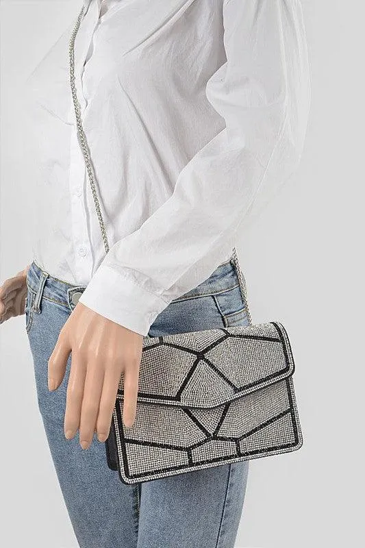 Rhinestone Crossbody Clutch
