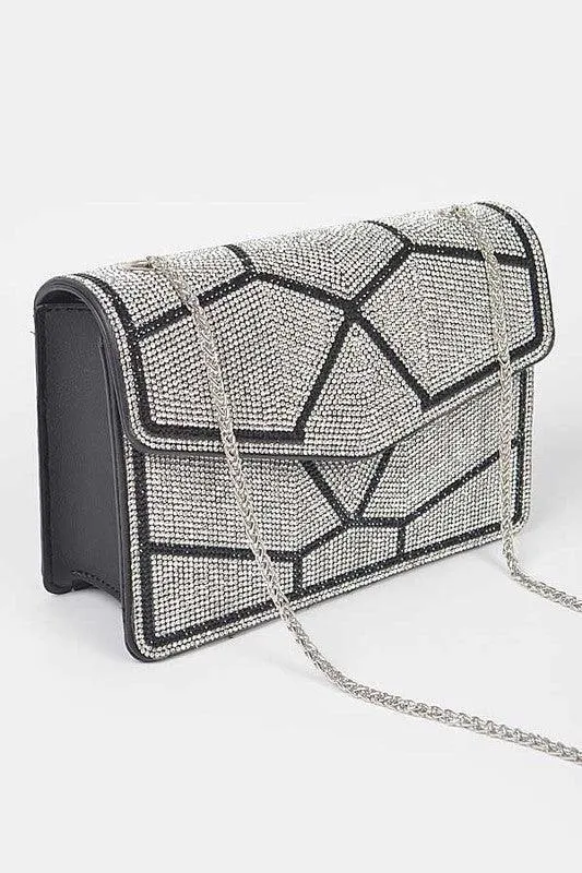 Rhinestone Crossbody Clutch